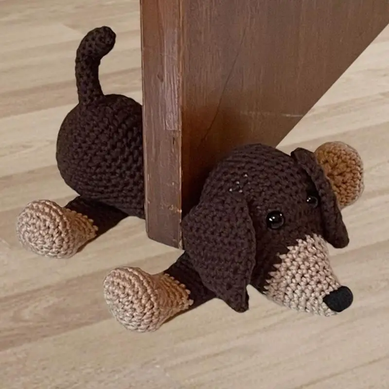 Animal Crochet Door Stop Decorative Door Stoppers Crochet Door Wedge Household Door Hardware Handmade Door Gear Windproof Floor