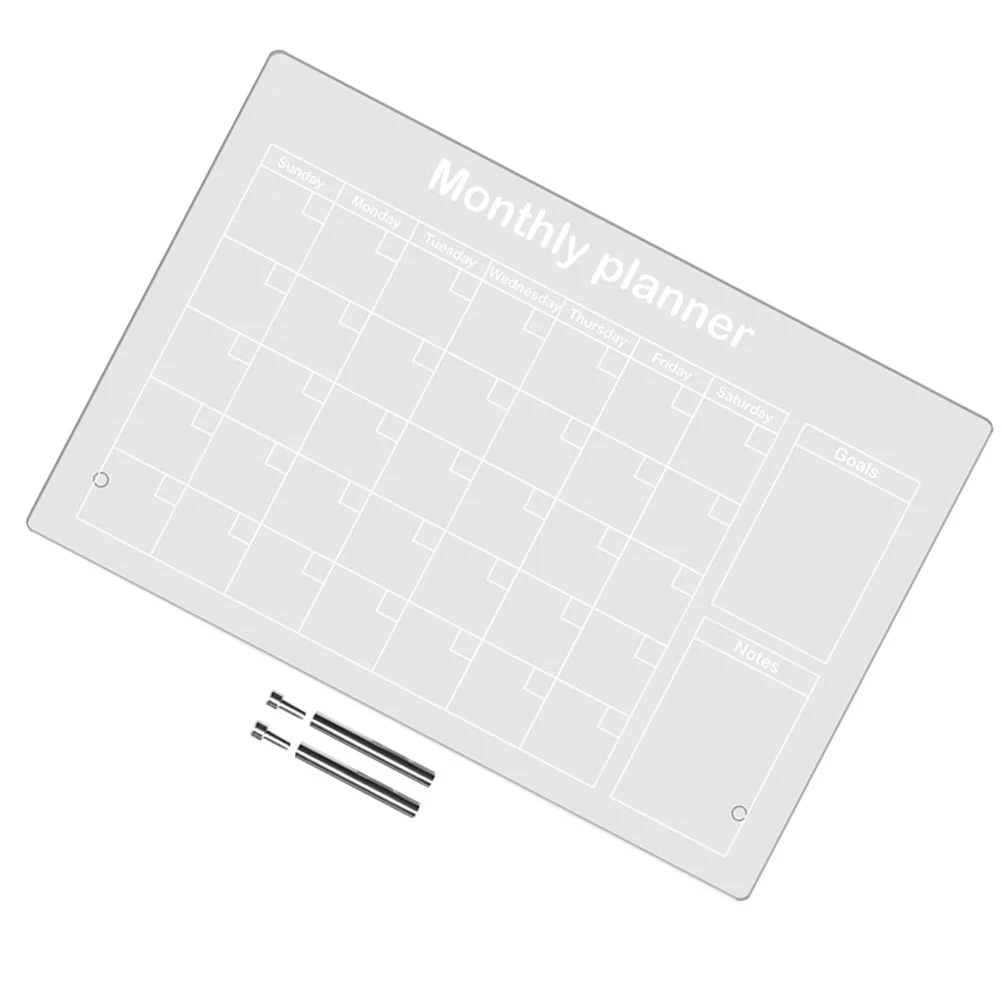 Planungstafel aus Glas, transparent, zum Schreiben, Whiteboard, wiederverwendbar, Acryl, stehend, transparent