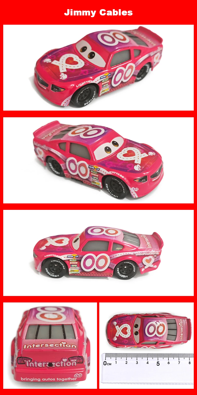 Cars Gold Galvanisierung Car King 43 Anime Figur Strip Weathers 1/55 Metall-Druckguss Dinoco Rennspielzeug Kindergeschenke – Detail 25