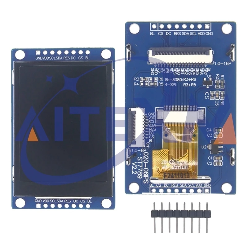AITEXM ROBOT 2,0-дюймовый 240x320 полноцветный TFT ЖК-дисплей с контроллером ST7789 SPI/параллельный интерфейс для Arduino