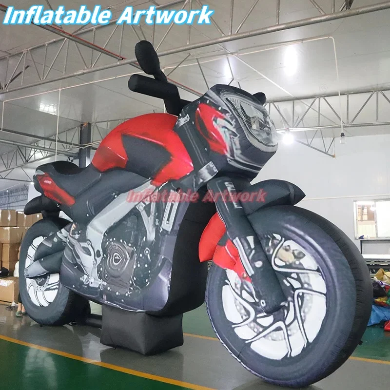 Bespoke Event Inflatable Replica Giant Inflatable Motorcycle for 50th Birthday Decorations Toys