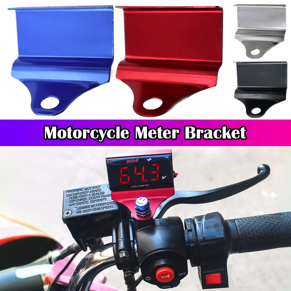 

Universal Motorcycle Voltmeter Bracket CNC Aluminum Gauge Mount Rust Proof Corrosion Resistant Duty Multi Function Gauge Mount