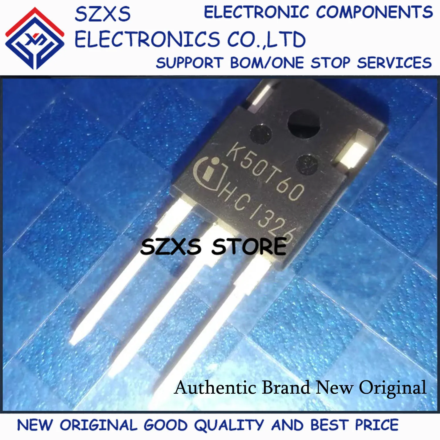 New Original 10Pcs K50T60 IKW50N60T TO-247 600V 50A Powerful IGBT Transistor In Stock Electronic Components Good Quality