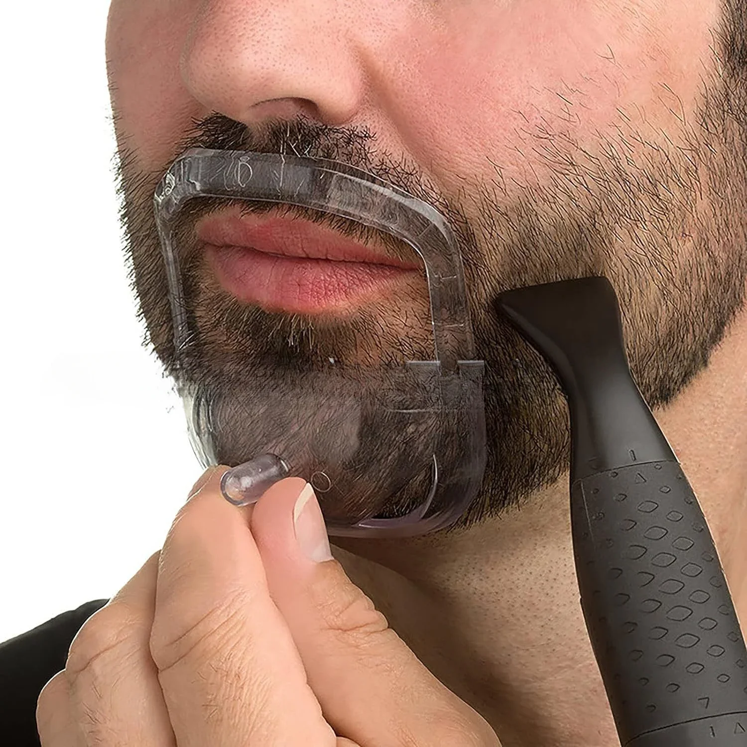 5 PCS/Set Beard Shaper Goatee Mustache Grooming Tool Transparent Face Hair Styling Template for Man  Beard Shape Styling Tools