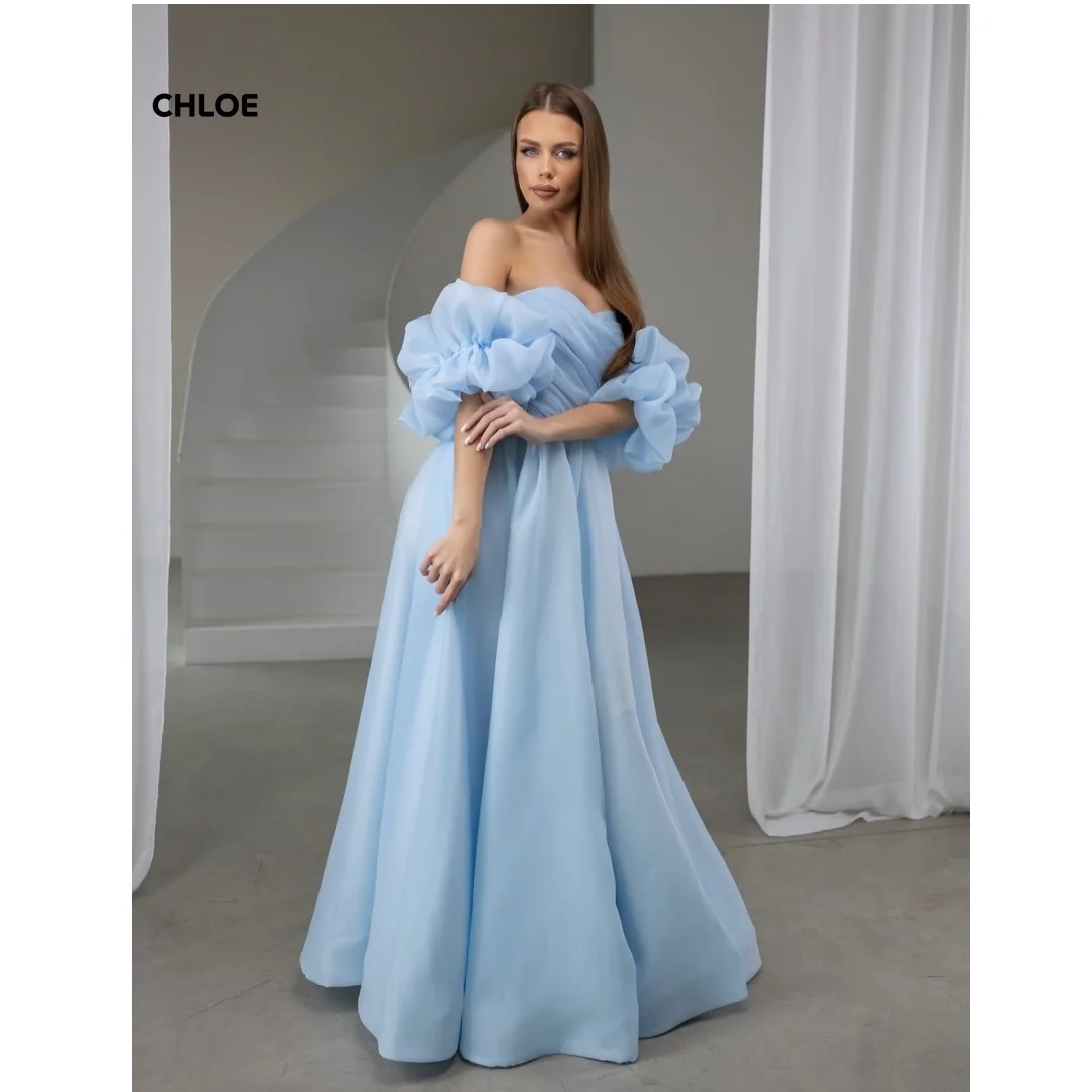 

Customized Special Occasion Dresses for Special Occasions Sky Blue Elegant Evening Dresses for Woman Luxury Party Dress Line A