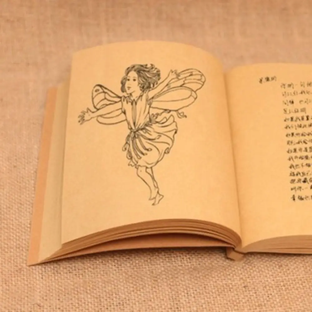 Ancient Style Ancient Style Sketchbook Lotus Tassel Line Package Vintage Line-bound Sketchbook Vintage 80sheets
