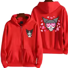 Kuromi Sanrio Classic Hello Kitty Zip Hoodie