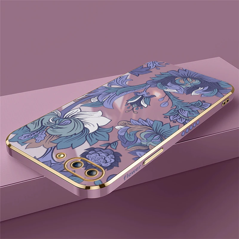 جراب هاتف لهاتف انفينيكس هوت 20 20S 20i 30i 30 4G 5G 40 Pro 40i غطاء فاخر مقاوم للصدمات من السيليكون الناعم المطلي على شكل زهرة #2