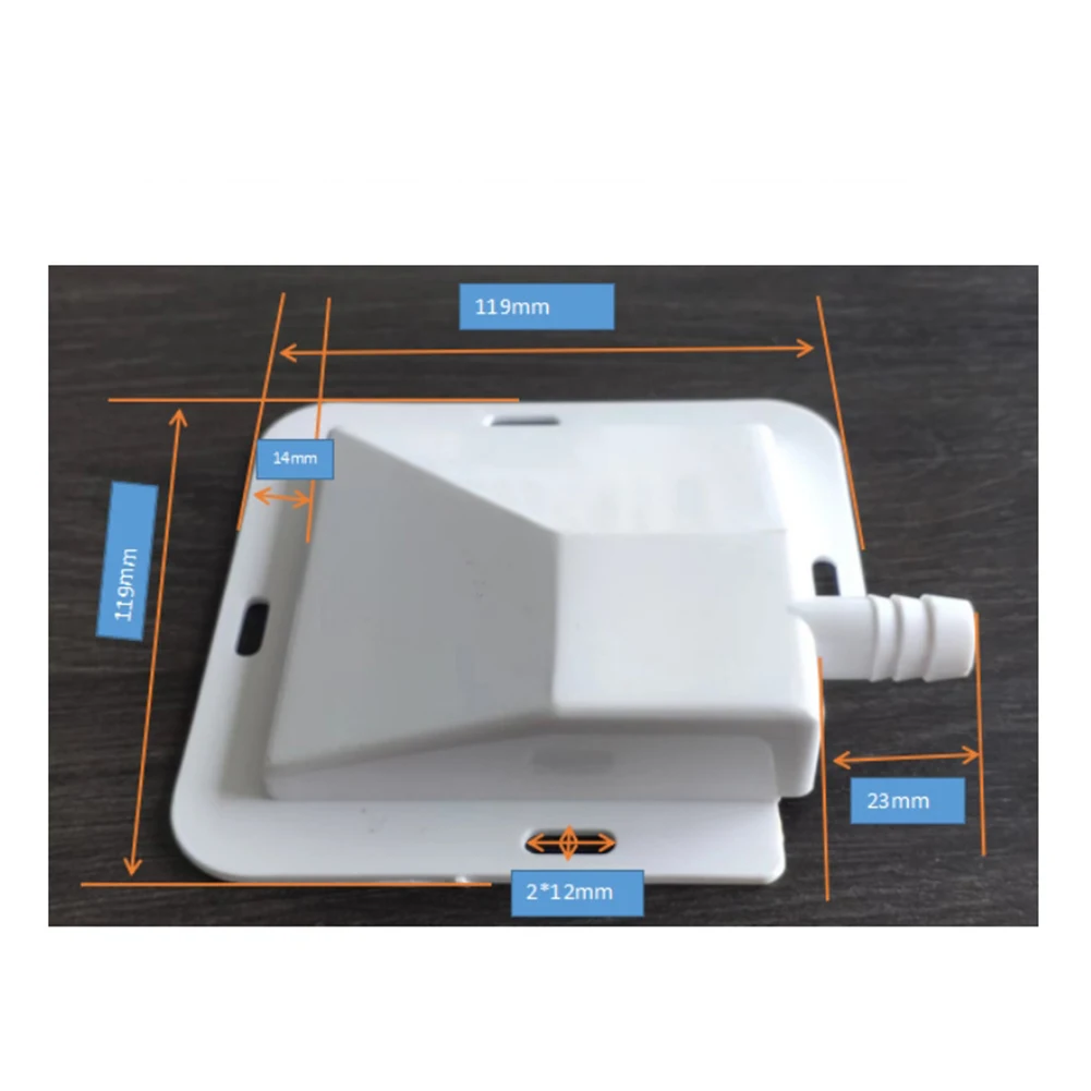 Plastic Air Conditioner Drain Tray 119x119mm Condensate Collection Pan Leak Proof Design for Residential AC Systems