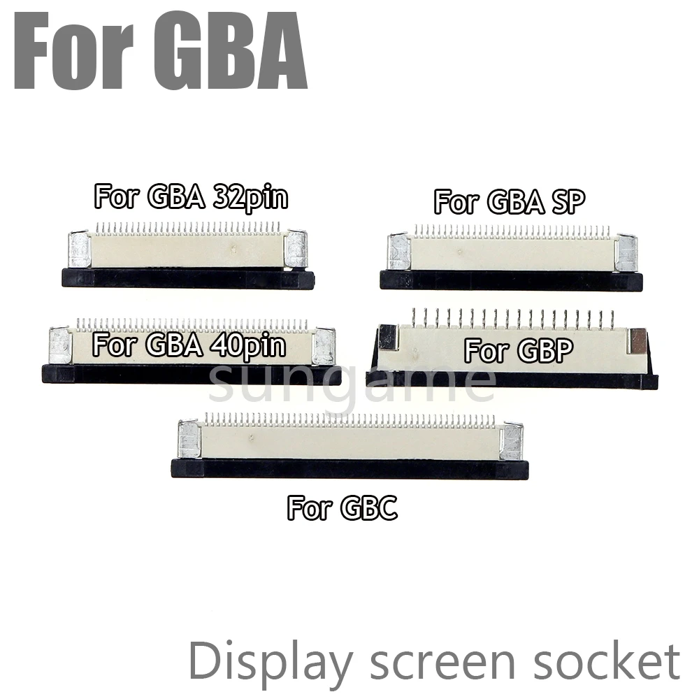 2pcs Ribbon Flexible Cable Connect Jack Socket LCD Screen Connector For GBA GBC GBP GBA SP 18 32 34 40 50 Pin FPC Connector