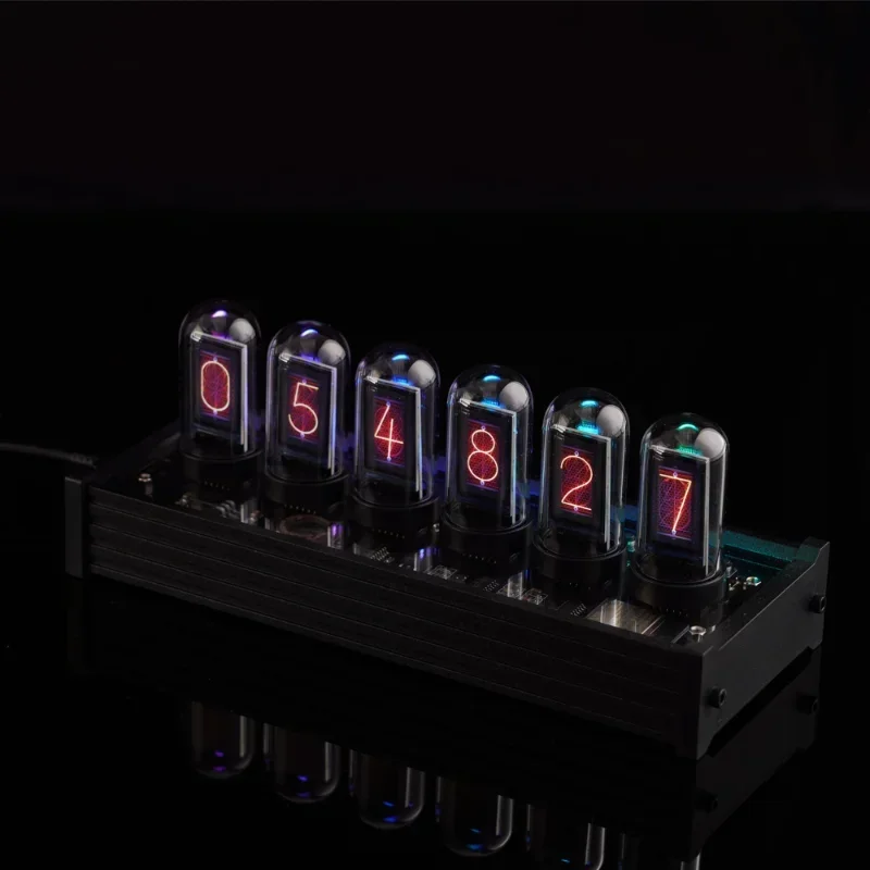 6-Bit Glows Analog Nixie Tube Clock Desktop Creative Ornaments Digital Clock