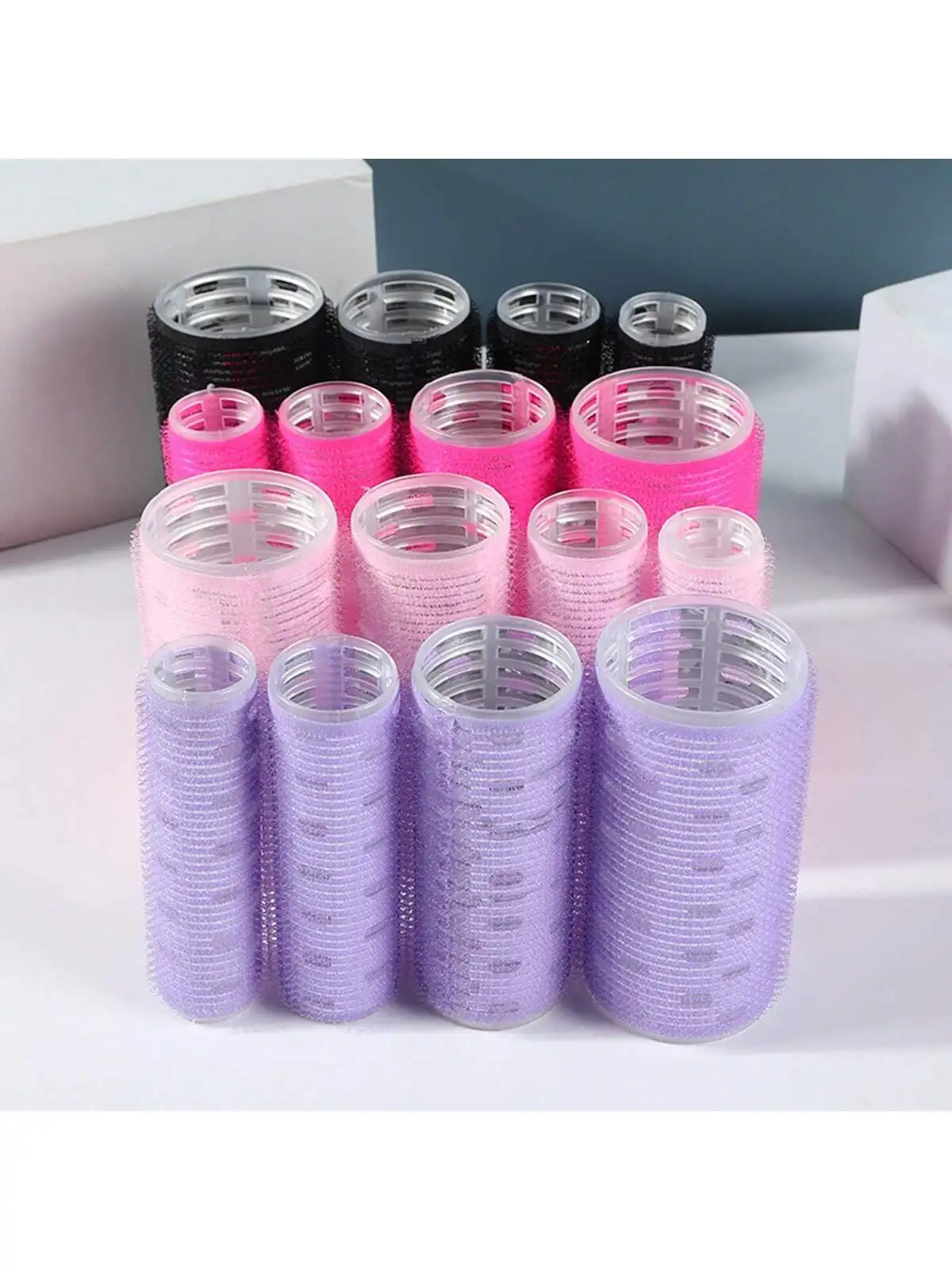 6 pcs Lazy Air Bangs Hook and Loop Self-Adhesive Curling Iron Hollow Curling Iron Curling Iron with Aluminum Structure