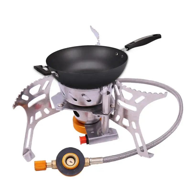 Cooking Stove 3900W Stove Burner Lightweight Foldable Portable Windproof Camp Stove For Outdoor Camping Hiking And Picnic