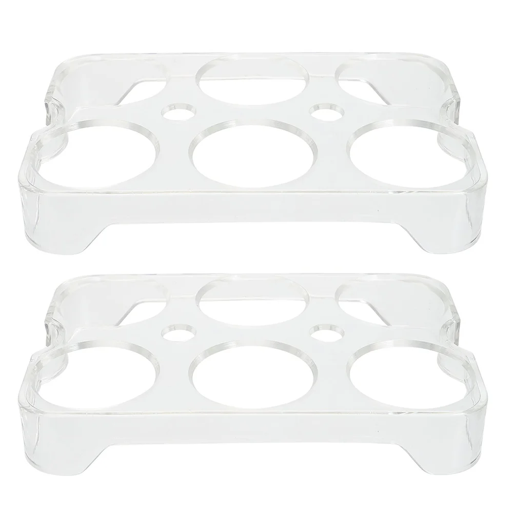 

2 Pcs Egg Shelf Cartons Containers with Lids Refrigerator Holder Storage Shopping