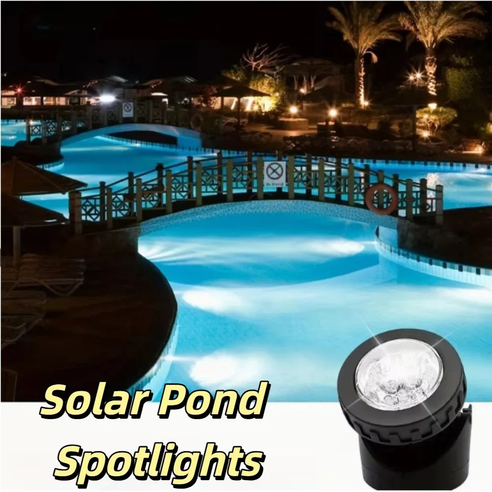 Dual Waterproof Solar Pond Spotlights 1.2V/3.7V LED 6 LED Solar Underwater Lights Auto On/Off Multicolor Solar Lights Fish Tank