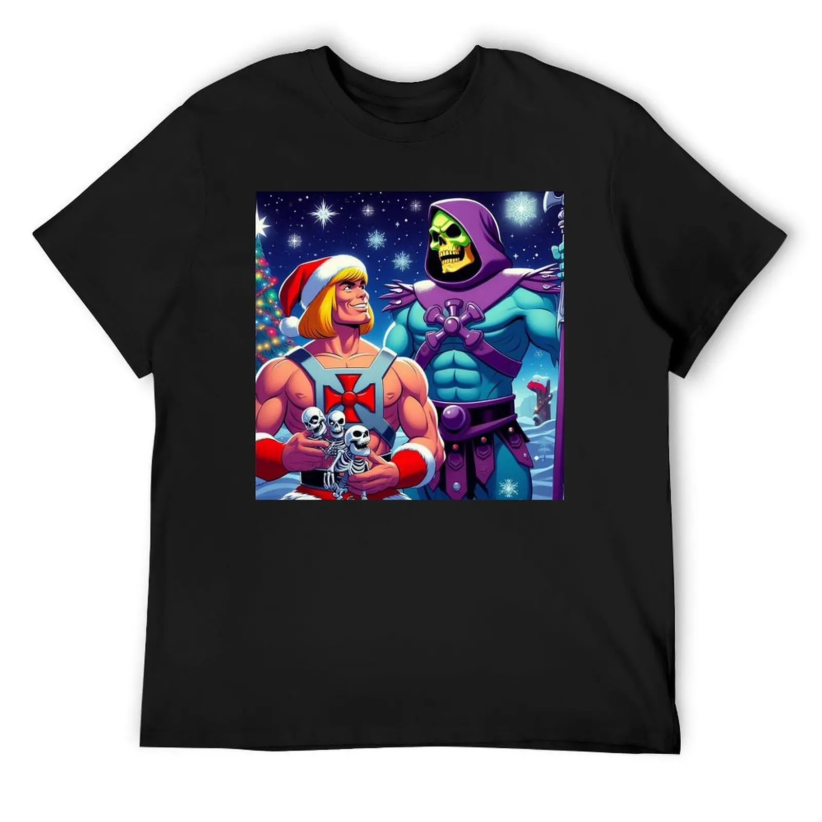 Fresh He Man And Skeletor Xmas for Sale T-shirt  Campaign Tshirt Casual Graphic Geek Leisure USA Size