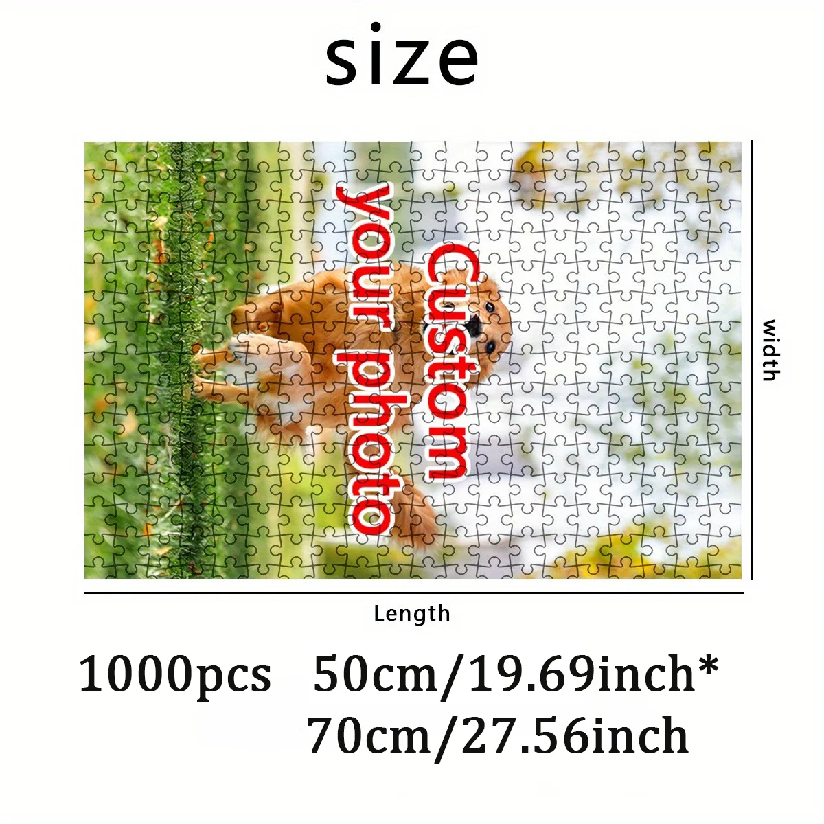 Customizable 1000-Piece Jigsaw Puzzle - Personalized Puzzle with Uploaded Photos - Family Puzzle Game to Enhance Relationships - Suitable for Christmas - Wedding - Birthday - Advanced Level - Mixed Colors - Christmas - Halloween Gift - Customizable Puzzle - Durable Structure - Puzzle - Cute Puzzle - Activity - Holiday Gift - Customized Souvenir - Reusable - Commemorative Gift - Suitable for Adults