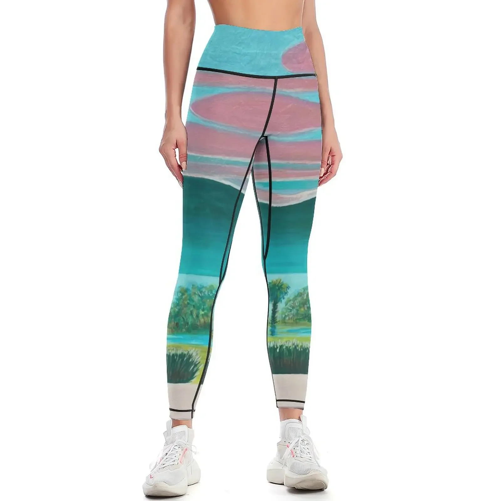 Bold Cityscapes #36 Leggings for physical gym wear flared Women's tights Womens Leggings