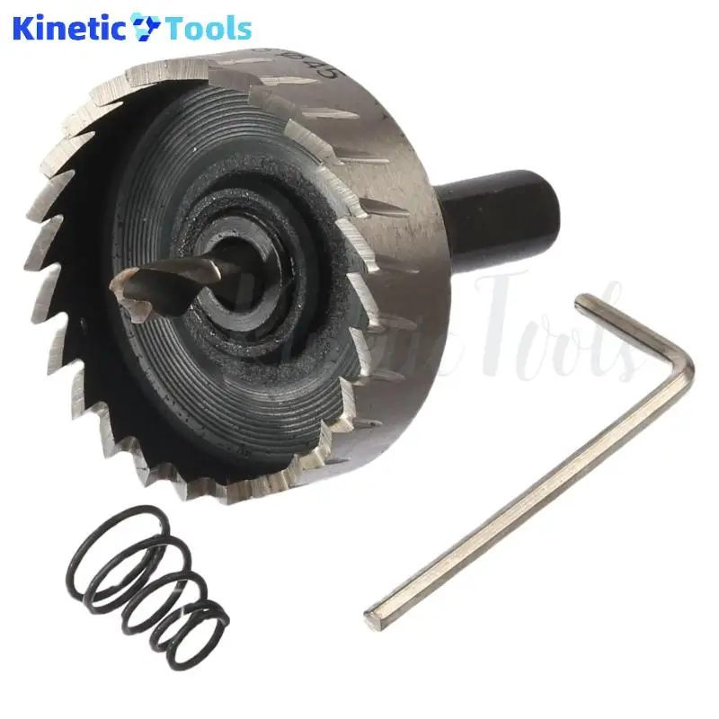 45mm 1PC Triangular Shank High Speed Steel Hole Saw Drill Bits Metalworking Tools For Aluminum Stainless Steel Alloy Metal