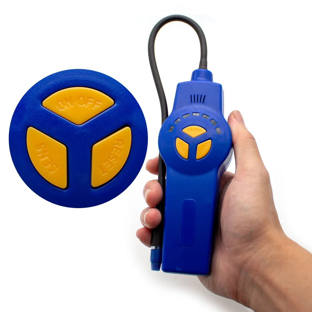 DSA-200 كاشف غاز الهالوجين إنذار الفريون CFC HFC HCFC المبردات تسرب الهالوجين رصد محلل تستر متر R134A HVAC #5