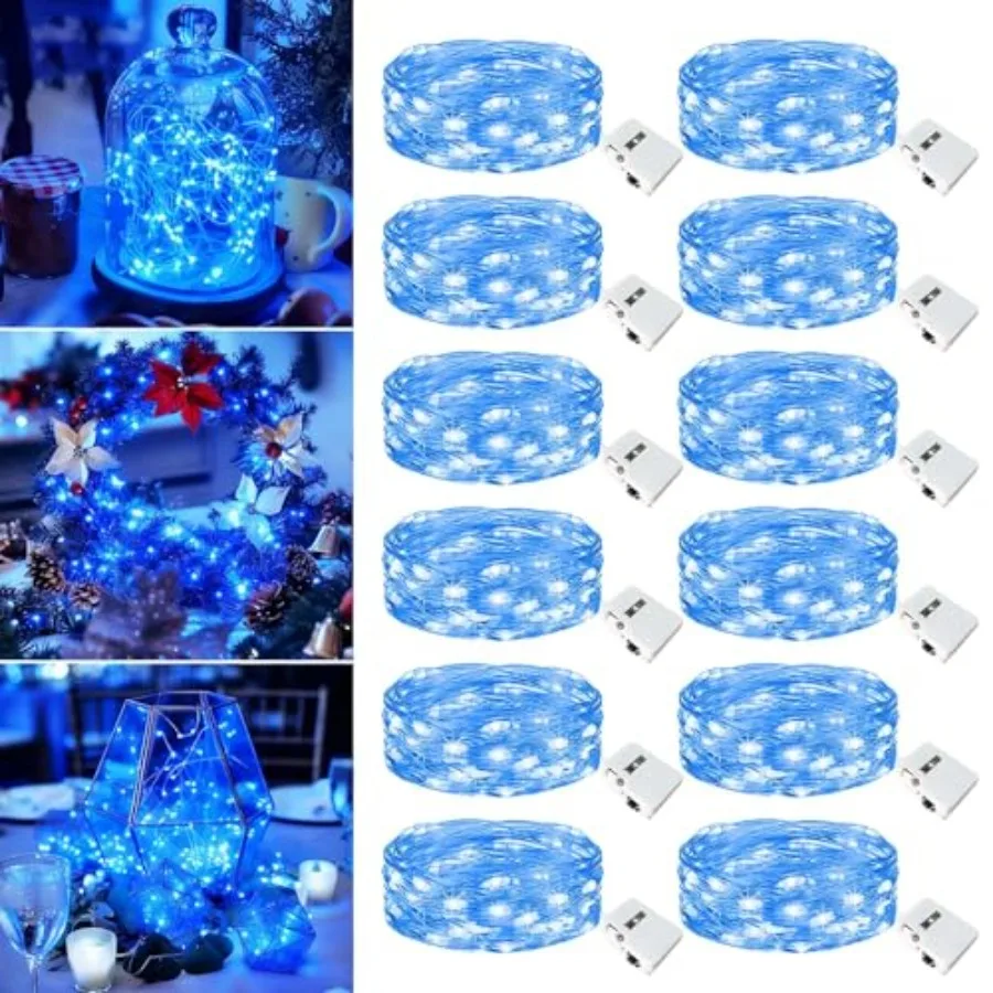 Fairy Lights Battery Operated - 7Feet Led Twinkle Lights 3 Modes, Bulk Mini String Lights Waterproof for Mason Jars Vases DIY P