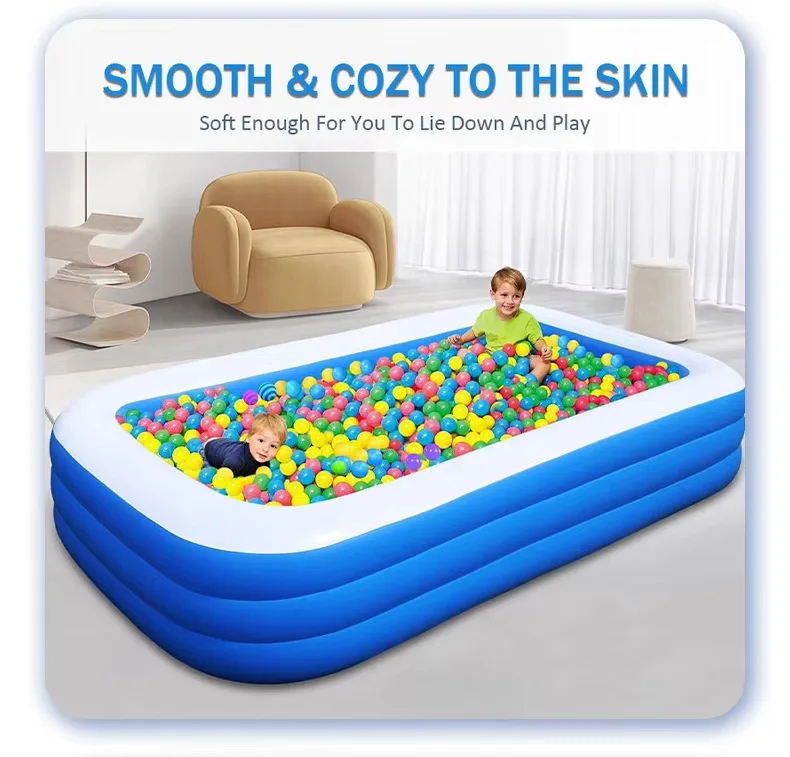

Outdoor PVC Inflatable Pool for Kids and Adults Paddling Pool for Swimming
