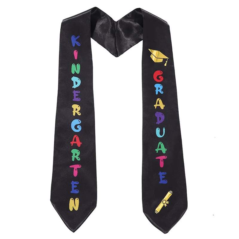 Children\'s Graduation Ceremony Shoulder Straps Preschool Kindergarten Honor Award Etiquette Belt Double Layer Silk Shawl Ribbon