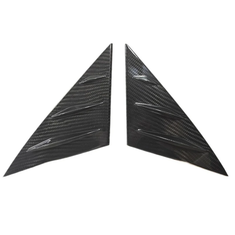 

AU34-Real Carbon Fiber Wind Deflector Cover A-Pillar Triangle Trim For Tesla Model 3 2023 Car Interior Accessory