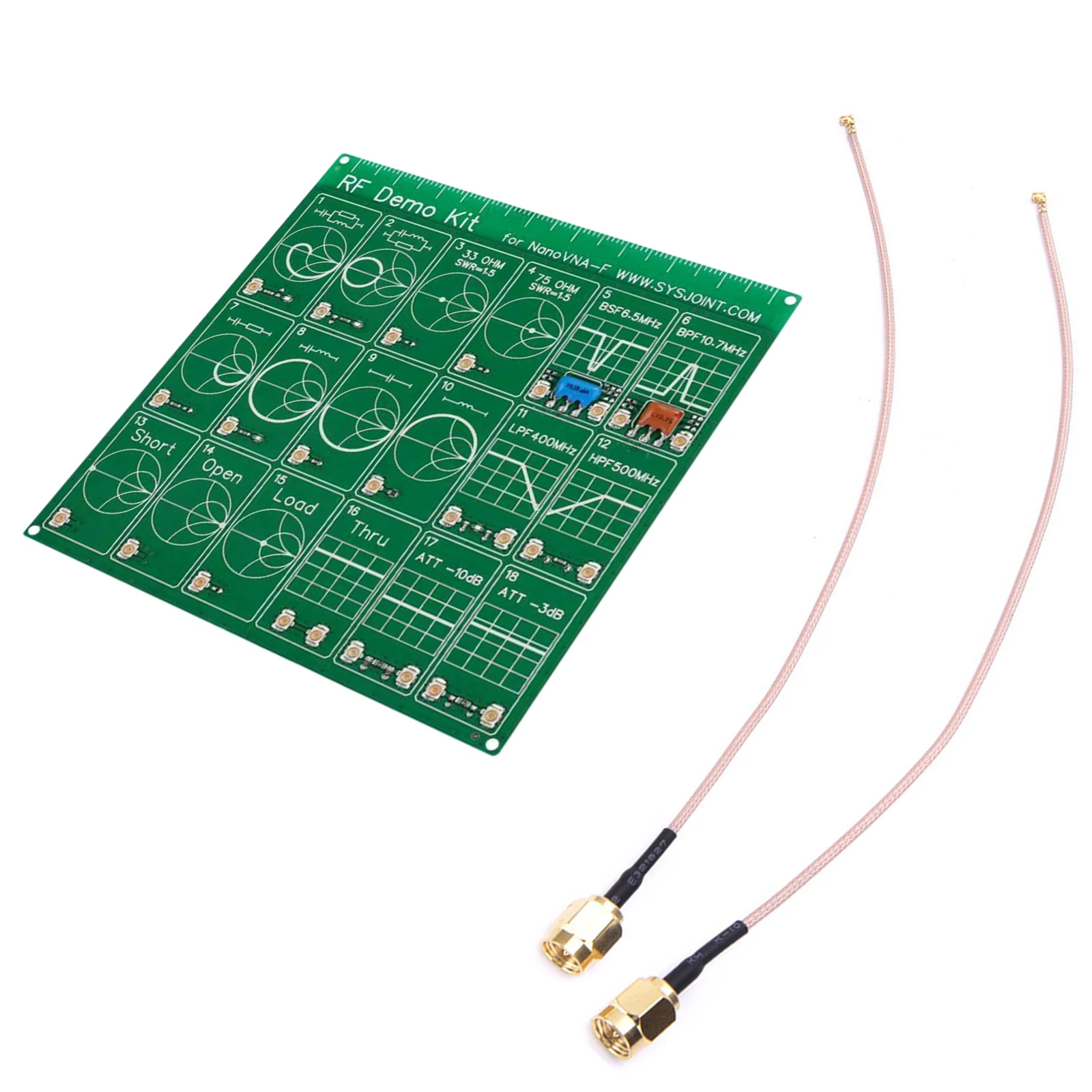 

Плата тестирования частоты RF демо для модуля тестирования NanoVNA-F, модуль аттенюатора фильтра для комплекта платы анализатора NanoVNA-F