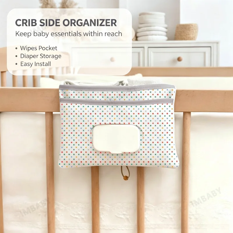 Portable Baby Diaper Organizer Bag Multilayer Nappy Storage Pouch With Wipes Pocket Lightweight Travel Baby Essentials Carry Bag