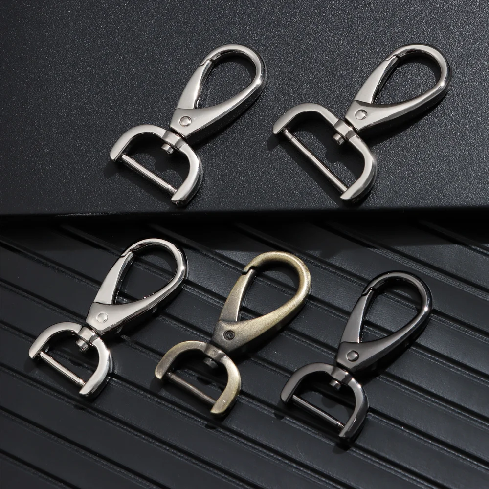 4 Colors Webbing Buckle Belt Keychain Trigger Clips Leather Strap Buckles Detachable Snap Hook Pet Leash Hooks