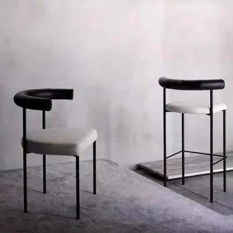 

Одноместные барные стулья для приема, дизайнерские минималистичные креативные высокие стулья из нержавеющей стали, современная мебель для бара Taburetes De