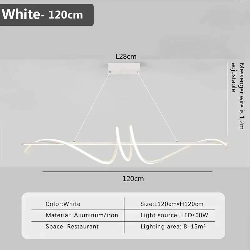 Moderne LED-hanglampen voor eetkamer Keuken Hanglampen Minimalistische binnenverlichting Home Decor Wit Zwart Keukenlampen