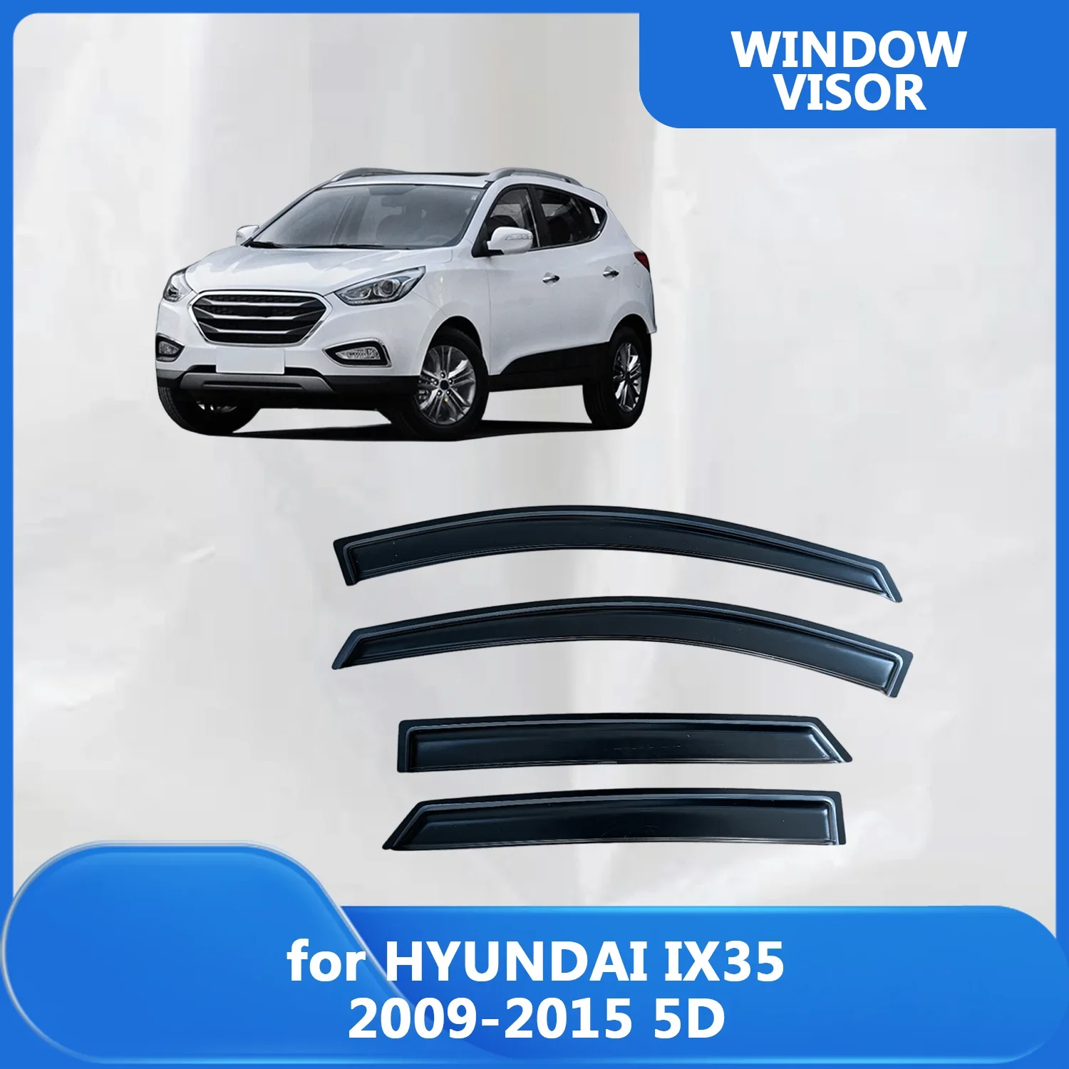 

Оконный козырек для HYUNDAI IX35 2009 2010 2011 2012 2013 2014 2015 5D ветровые дефлекторы, защита от дождя, дверной козырек, вентиляционные шторы, вентиляционный козырек