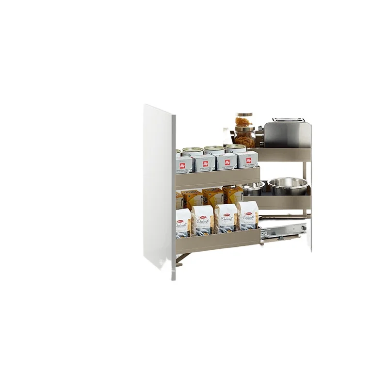 Basket Corner Monster Stainless Steel Kitchen Cabinet Damping Storage Seasoning Basket