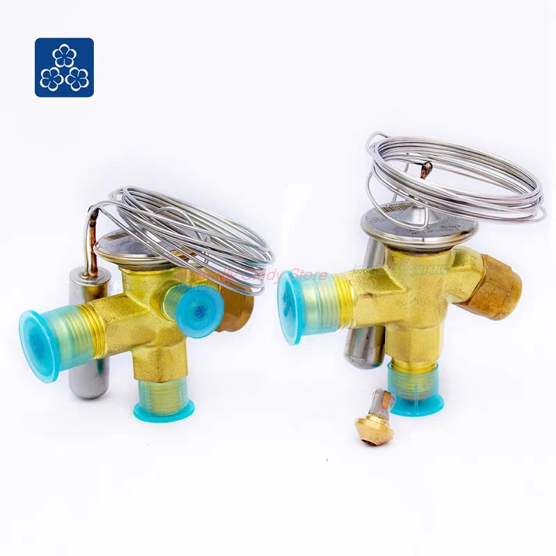 1PCS SANHUA angle shape valve air conditioning cold storage RFKH03E-4.8 external balance R404 thermal expansion valve RFKH01-6.0