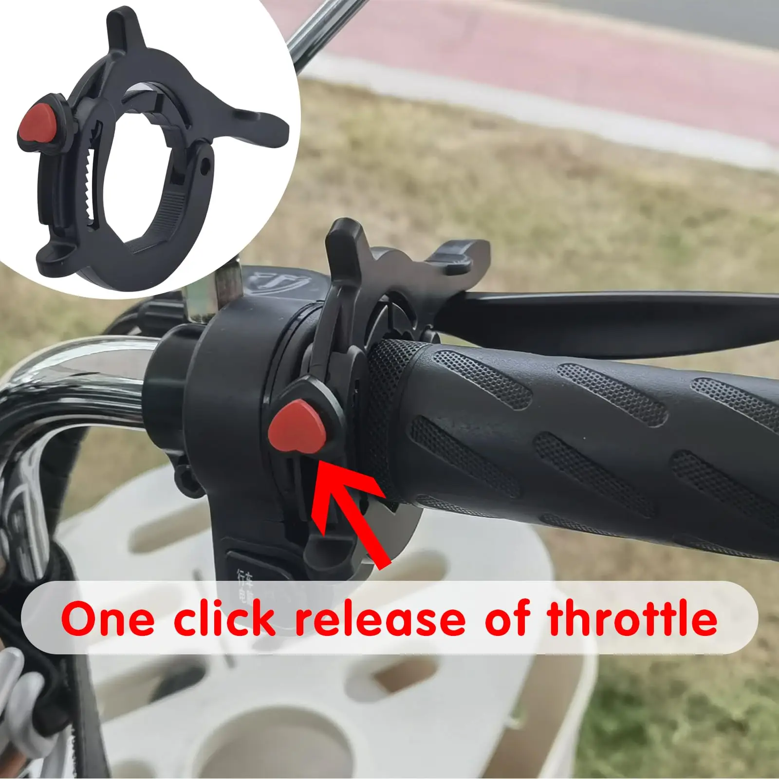 Black Throttle Cruise Control, Durable Motorcycle Cruise Control Throttle Clamp, User Friendly Installation Throttle Booster image 5