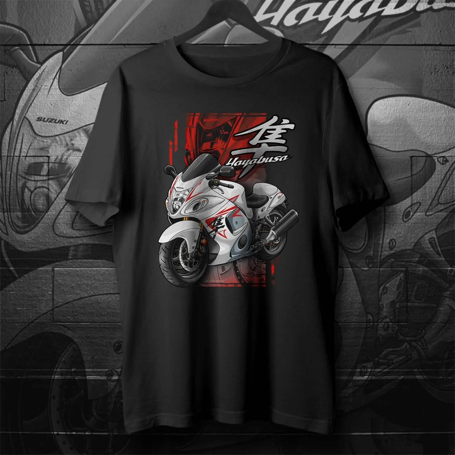 Retro Japanese GSX-1300R Hayabusa 2008-2020 Motorcycle Rider T-Shirt 100% Cotton O-Neck Short Sleeve Summer Casual Mens T-shirt