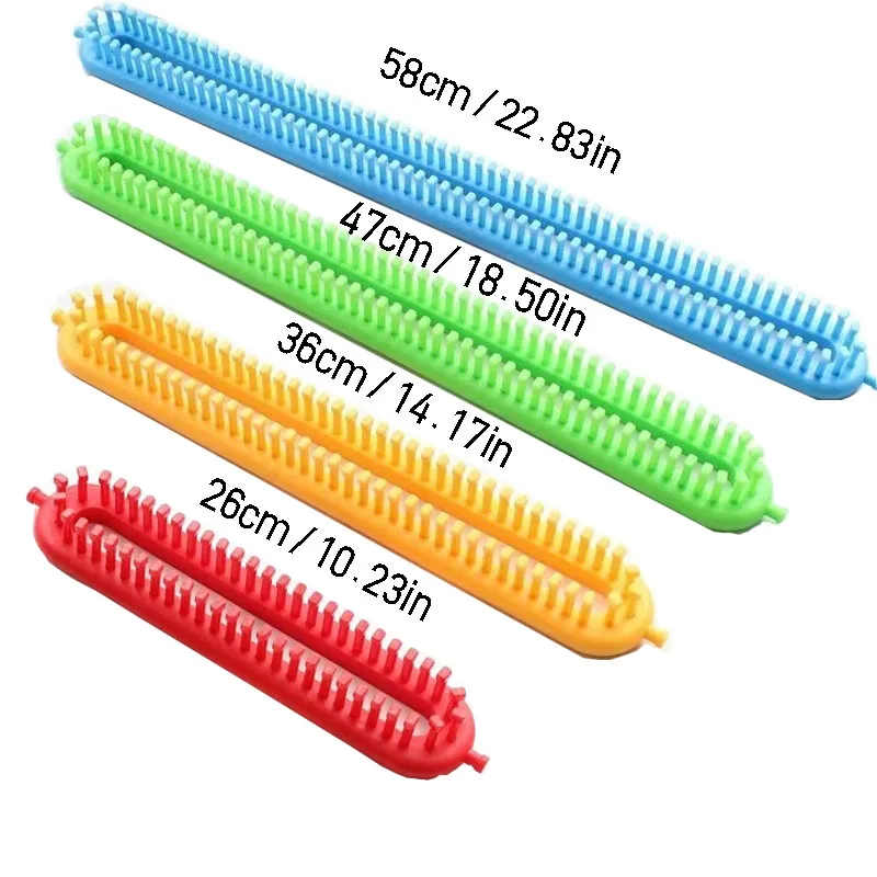 Scarf knitting tools Rectangular wool knitting diy handmade free installation knitting tools (accessories random color)