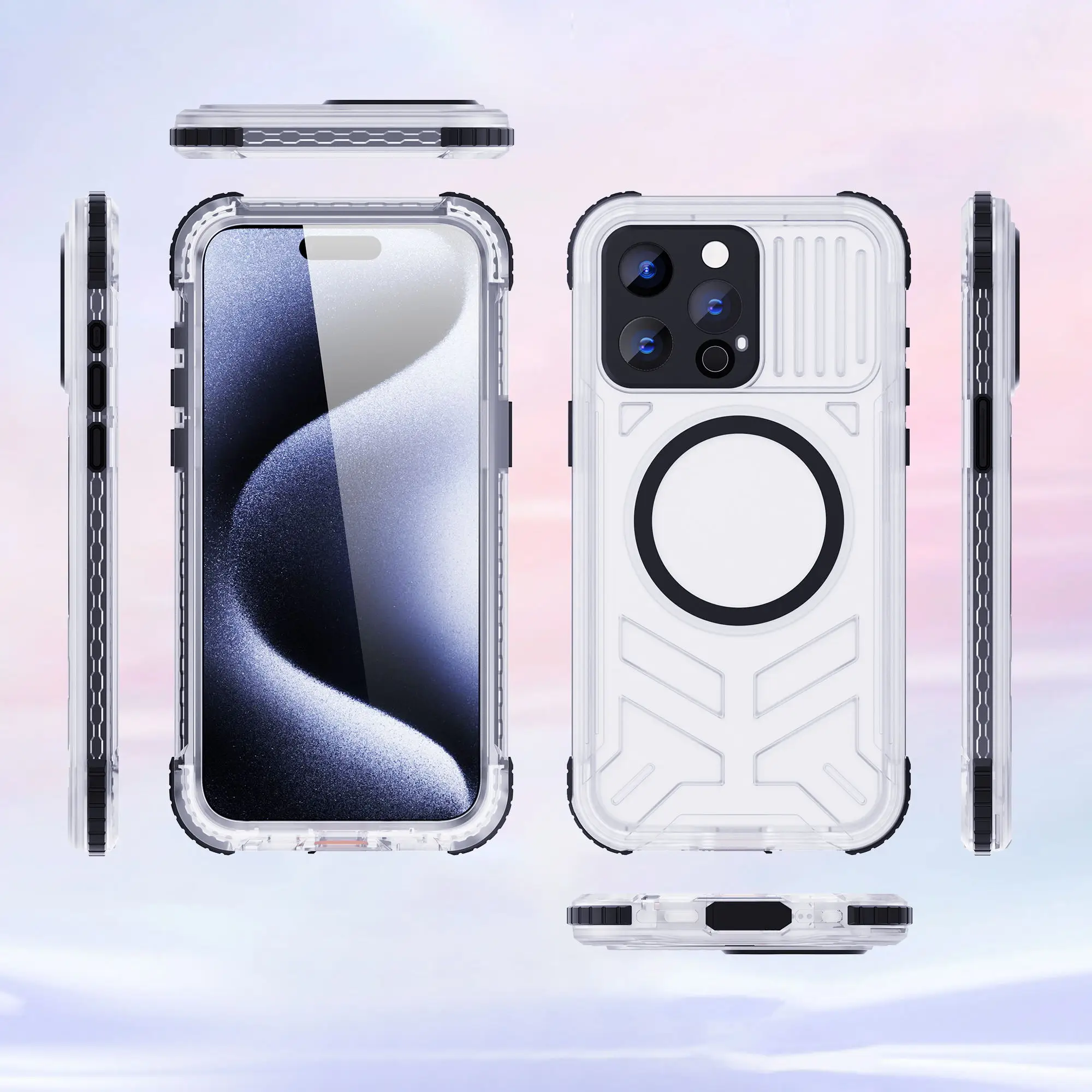 

2024 IP68 Waterproof Case For iPhone 15 Pro Max 15 Plus Wireless Charging MagSafe Support Dustproof Shockproof 360 Full Protect