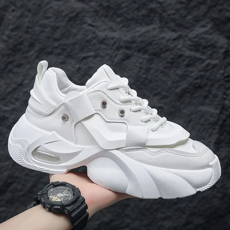 

Men's Shoes Luxury Casual Sneakers for Men Comfortable Platform Shoes for Men Height Increasing Breathable High Top Sneakers Men