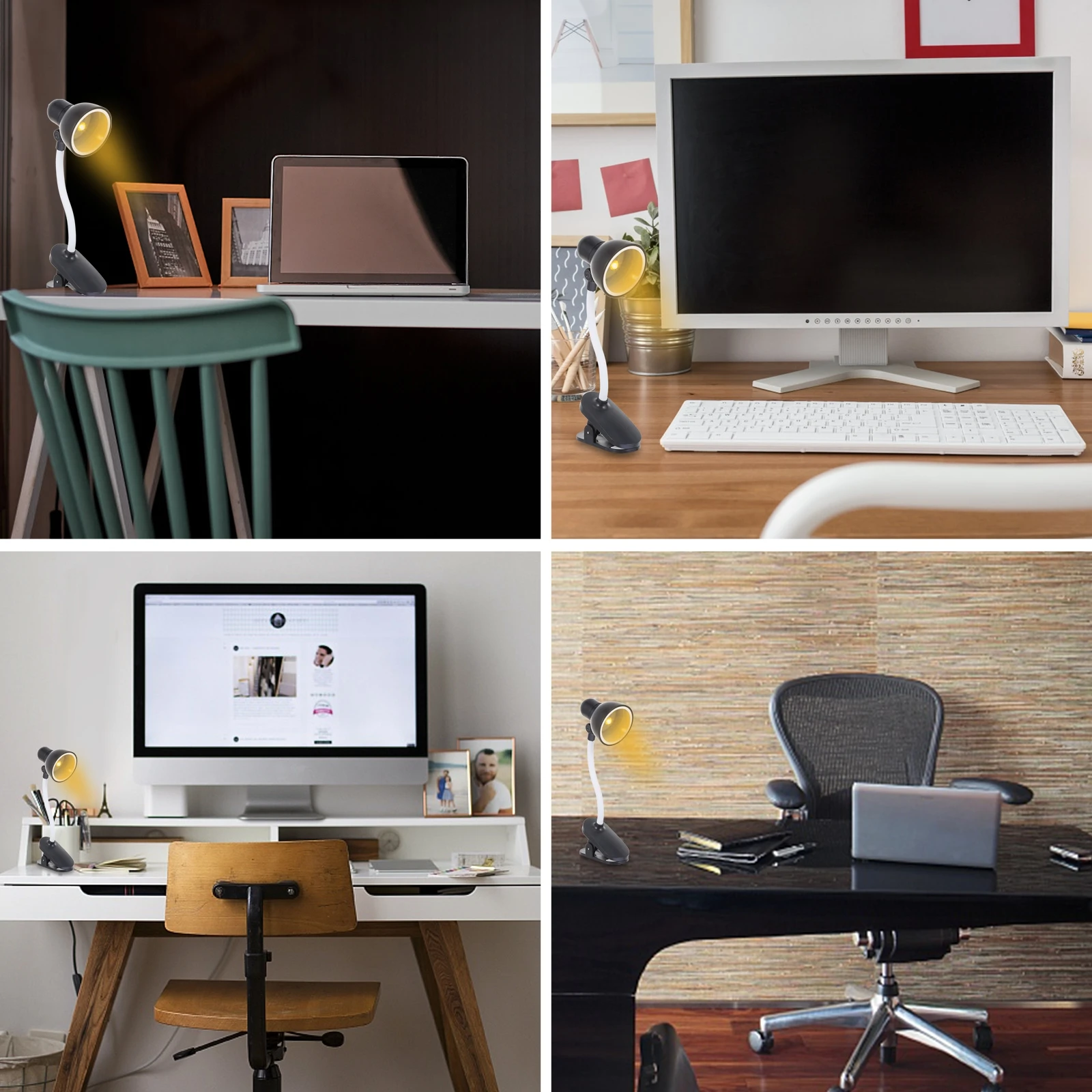 Desk Lamp Eye Protection Flexible Clip on Light for Study Bedroom Dorm Use Foldable Table Lighting Solution Night Lamp