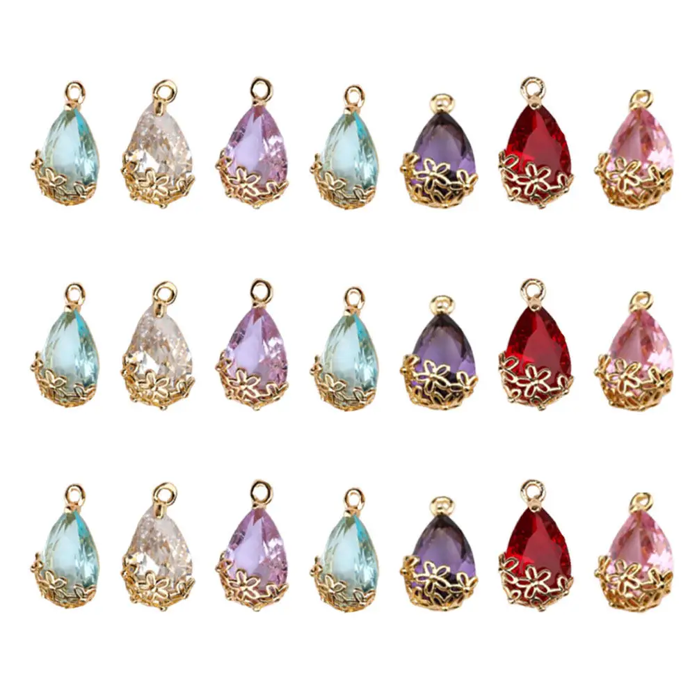 21Pcs Zircon Pendant Creative Watermelon Design DIY Necklace Bracelet Jewelry Making Charm Set Fashion Accessories