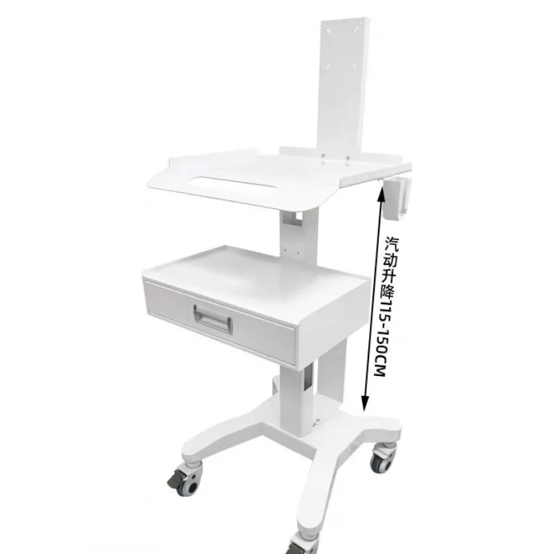Dental Scanner Cart Oral Hospital Clinic Laptop Desktop Holder Host Mobile Cart Lab Equipment Silent Wheel Trolley