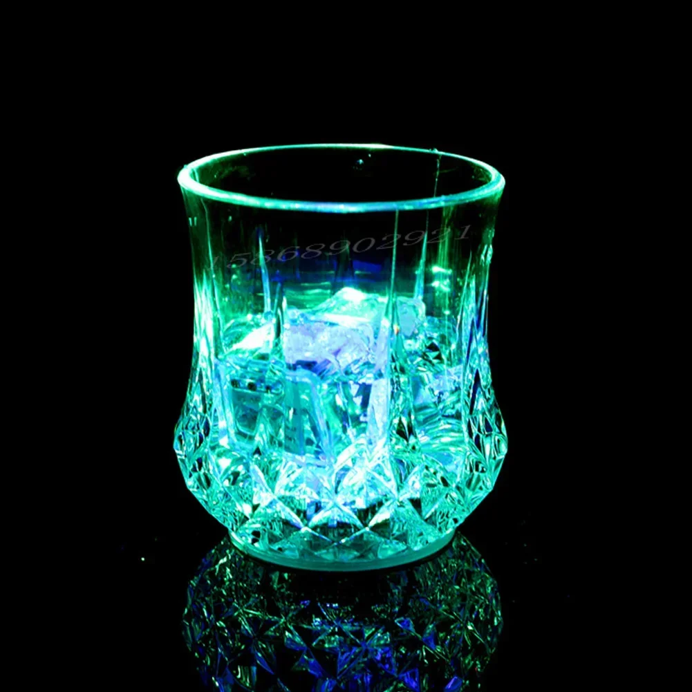 70ml LED Flashing Cup Wine Beer Whisky Mug Water Beverage Drinking Glasses Automatic Glowing Cup Bar Party Home Supplies