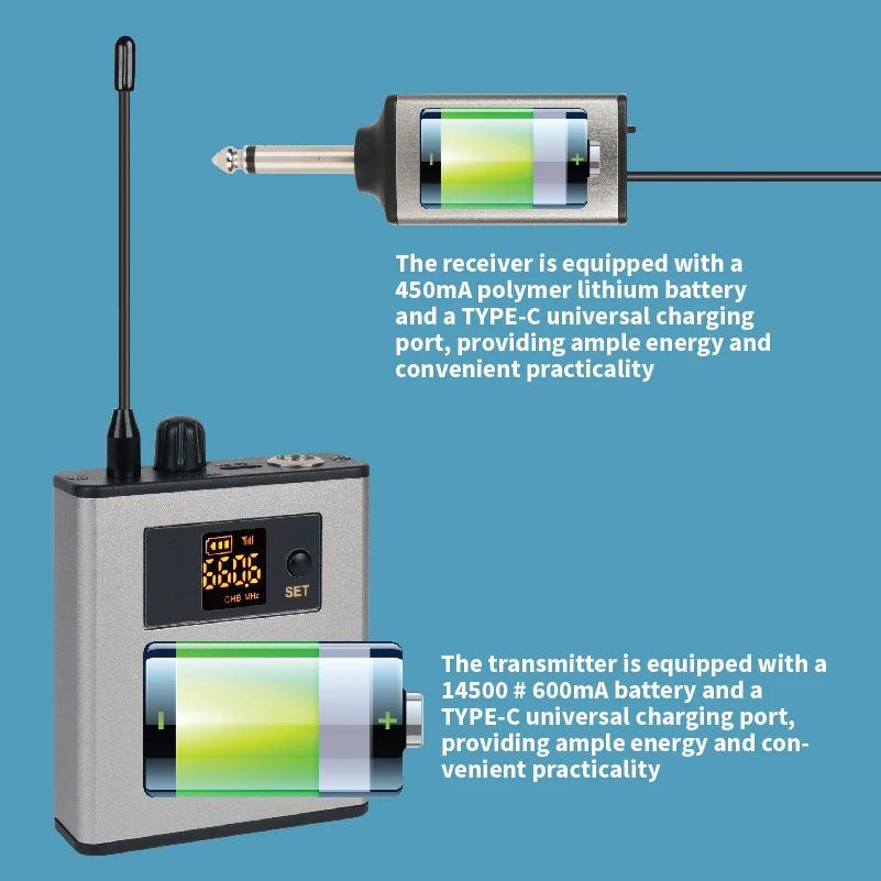ميكروفون سماعة رأس لاسلكي محمول UHF + نظام ميكروفون Lavalier لمقابلة الكلام التعليمية وتسجيل مدونة الفيديو المباشر