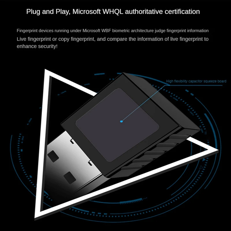 3X Mini USB Fingerprint Reader Module Device USB Fingerprint Reader For Windows 10 11 Hello Biometrics Security Key