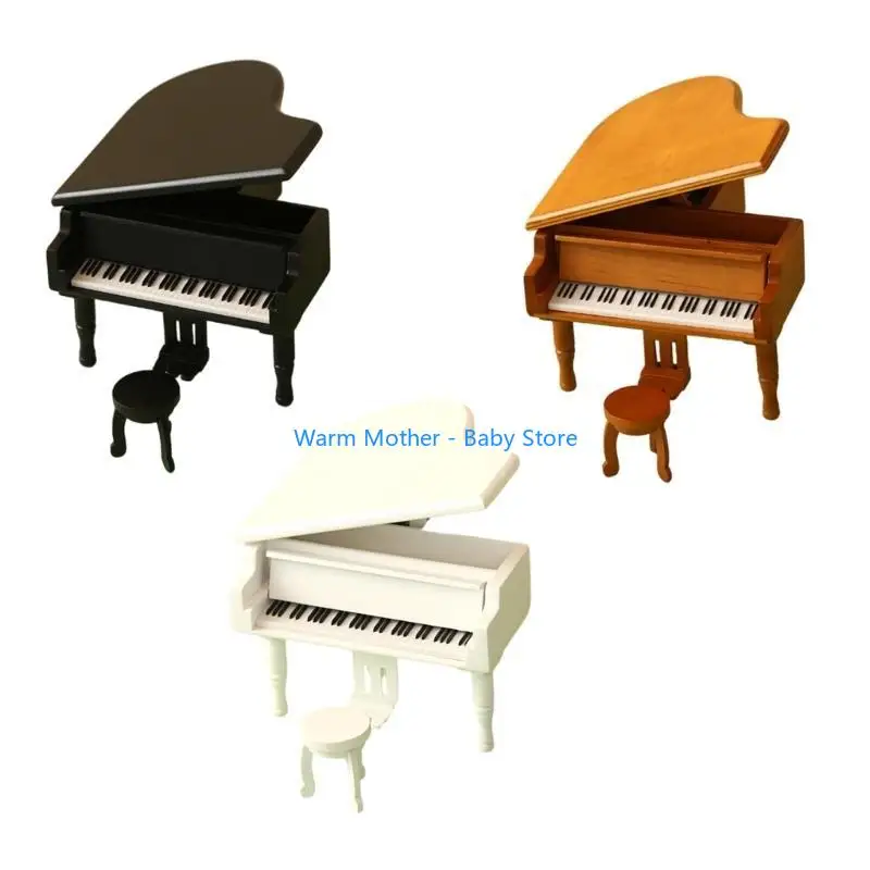 

DollHouse Piano Stool Model Model Furniture Model Accessories Teenager Girls Dollhouse Garden Pretend Playset 57QE