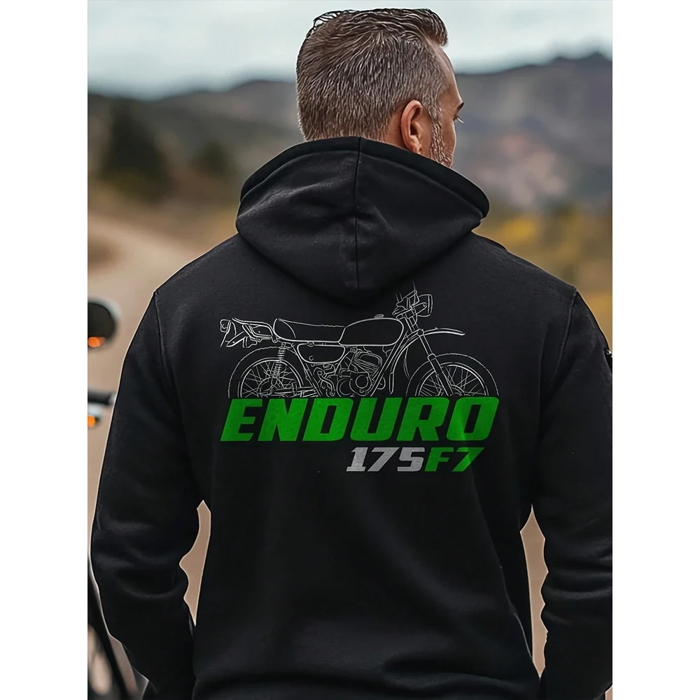 

Kawasaki 175 F7 1971 - 1975 Inspired Mens Hoodie - Motorcycle Hot Selling Loose Sweatshirt For Riders Tracksuit Unisex Clothing