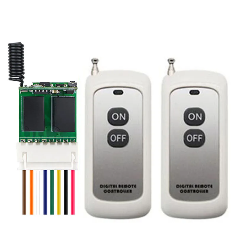 DC 3.7V-12V Wide Voltage Range Mini Relay Receiver Transmitter Micro Remote Switch 2CH Relay Latched Momentary master ON OFF